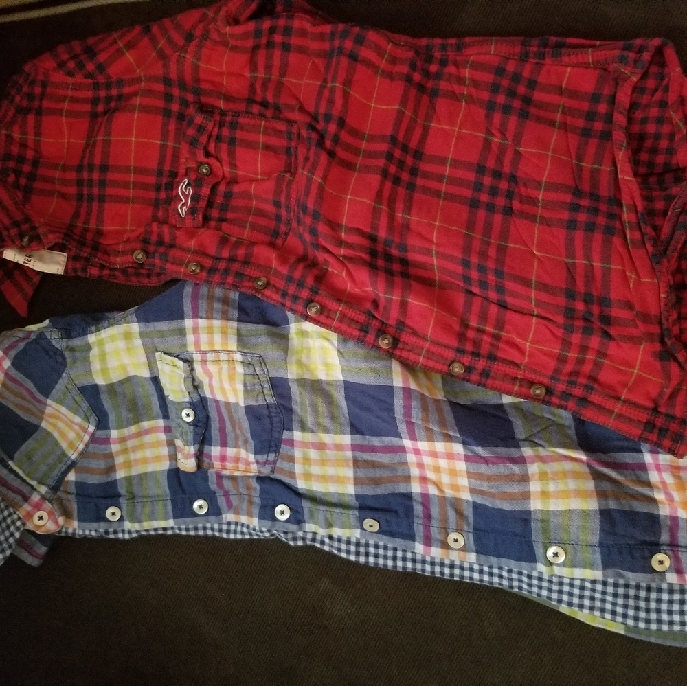 Flannel button down shirts
